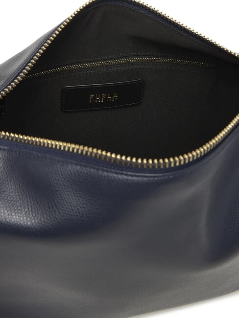 TONIE Schultertasche aus Leder mit Schulterriemen Mittelmeer - Damentaschen