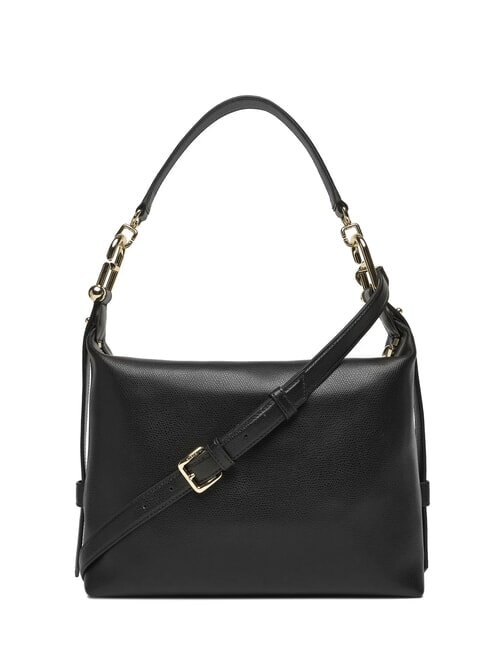 TONIE Schultertasche aus Leder mit Schulterriemen Schwarz - Damentaschen
