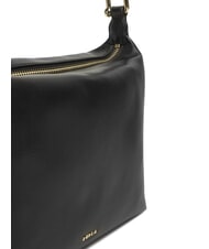 FURLA TONIE Schultertasche aus Leder mit Schulterriemen Schwarz - Damentaschen - 3