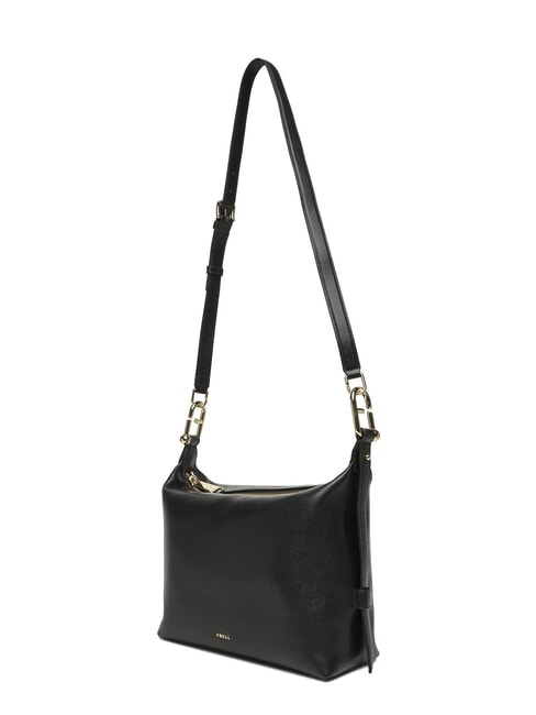 TONIE Schultertasche aus Leder mit Schulterriemen Schwarz - Damentaschen