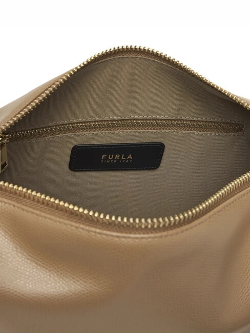 TONIE Schultertasche aus Leder mit Schulterriemen Toffee - Damentaschen