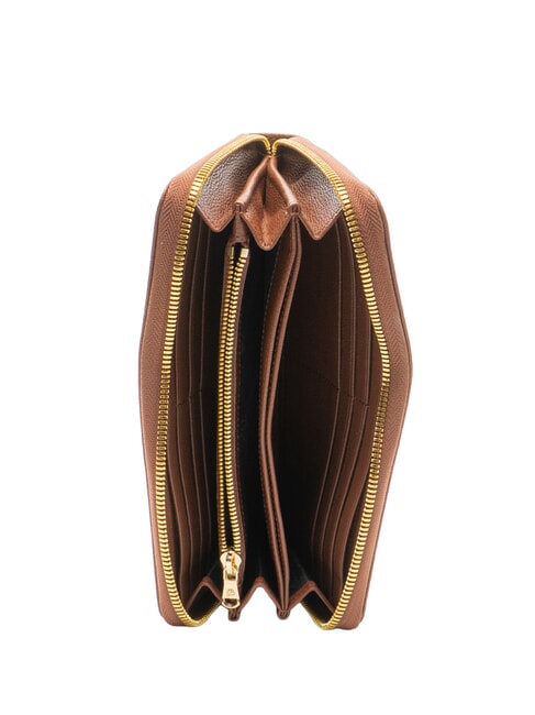 BASIC Lederbrieftasche mit Rundum-Rei&szlig;verschluss braun - Brieftaschen Damen