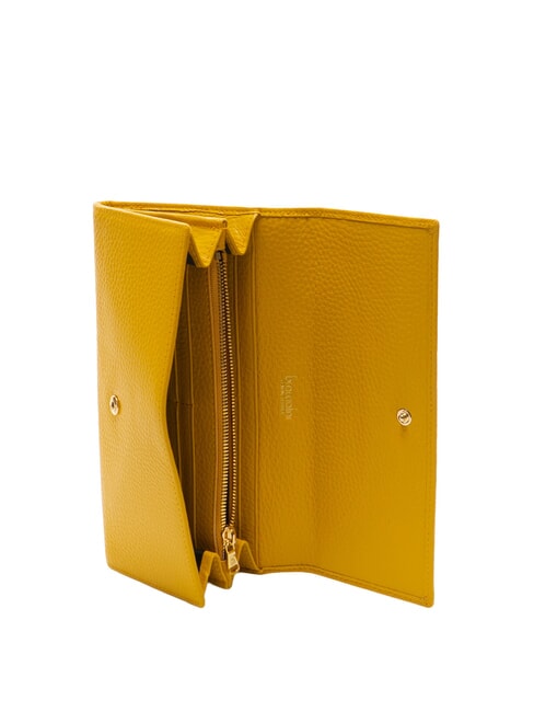 BASIC Gro&szlig;e kontinentale Lederbrieftasche Gelb - Brieftaschen Damen