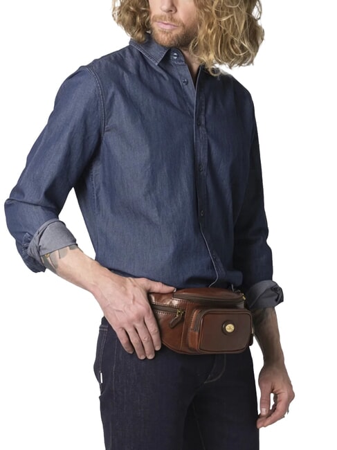 STORY UOMO Leder-Bauchtasche BRAUN - H&uuml;fttaschen