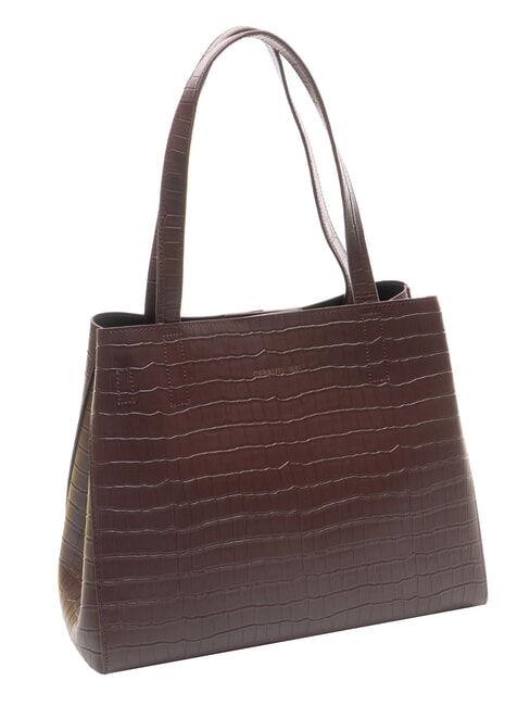 ISABELLE Schultertasche, Leder Burgund - Damentaschen
