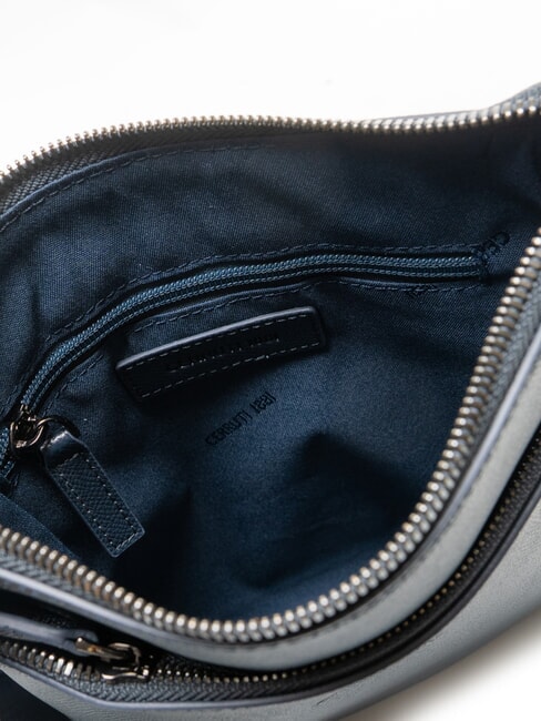 JAKE Flache Ledertasche Blau - Umh&auml;ngetaschen Herren