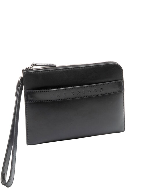 GIACOMO Lederclutch schwarz / mattes dunkles Ruthenium - Damentaschen