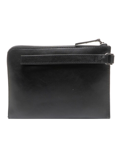 GIACOMO Lederclutch schwarz / mattes dunkles Ruthenium - Damentaschen