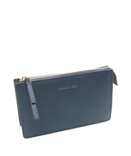 CERRUTI CERRUTIS Clutch mit Schulterriemen aus Leder Blau - Damentaschen - 2