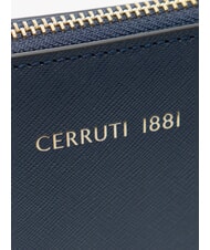 CERRUTI CERRUTIS Clutch mit Schulterriemen aus Leder Blau - Damentaschen - 4