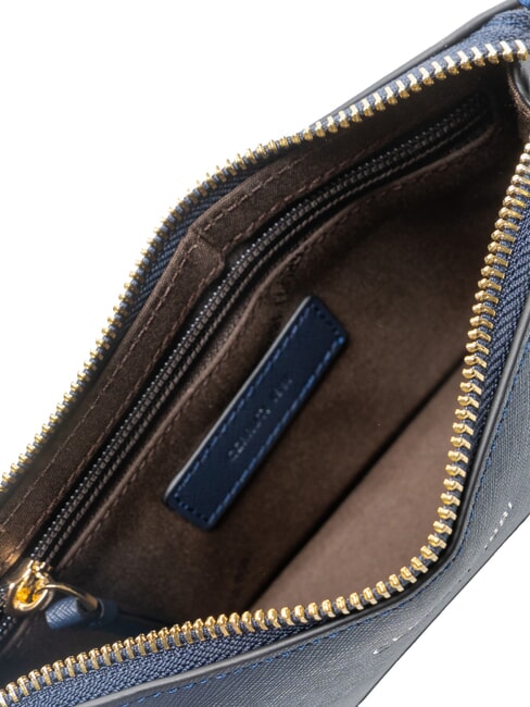 CERRUTIS Clutch mit Schulterriemen aus Leder Blau - Damentaschen