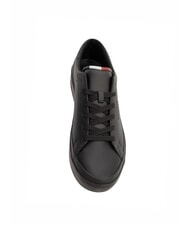 TOMMY HILFIGER TH Ledersneakers Schwarz - Herrenschuhe - 4
