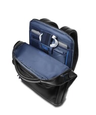PIQUADRO BLUE SQUARE Fast-Check-Lederrucksack f&uuml;r 15,6"-Laptop Schwarz - PC-Rucks&auml;cke - 6