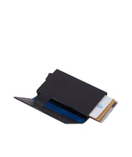 PIQUADRO URBAN Kreditkartenetui aus Metall und Leder schwarz grigiongr - Brieftaschen Herren - 2