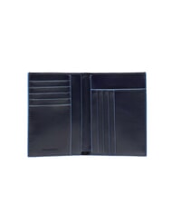 PIQUADRO BLUE SQUARE Vertikale Ledergeldb&ouml;rse Blau - Brieftaschen Herren - 2