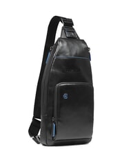 PIQUADRO BLUE SQUARE Schultertasche/Rucksack aus Leder mit Mini-Tablet-Halterung - Umh&auml;ngetaschen Herren