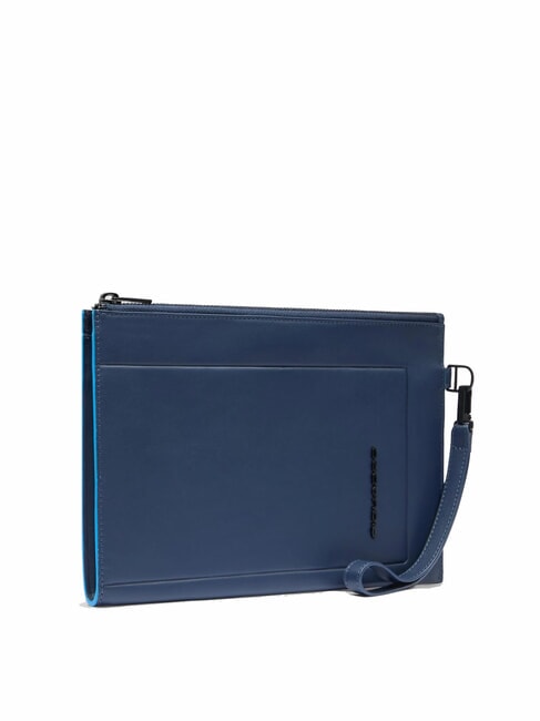 ATLAS iPad-Tasche aus Leder f&uuml;r Herren Blau - Tablettmappe &amp; Organizer