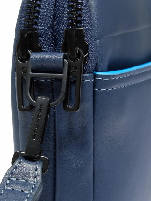 ATLAS iPad-Tasche aus Leder f&uuml;r Herren Blau - Tablettmappe &amp; Organizer