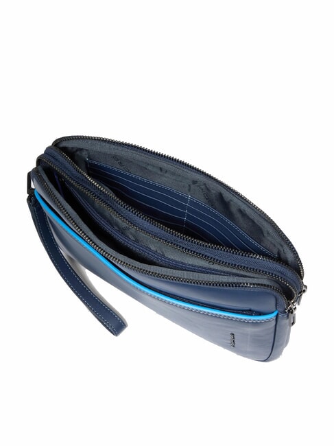 ATLAS iPad-Tasche aus Leder f&uuml;r Herren Blau - Tablettmappe &amp; Organizer