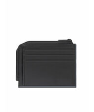 PIQUADRO ATLAS Flaches Leder-Kartenetui und M&uuml;nzfach - Brieftaschen Herren