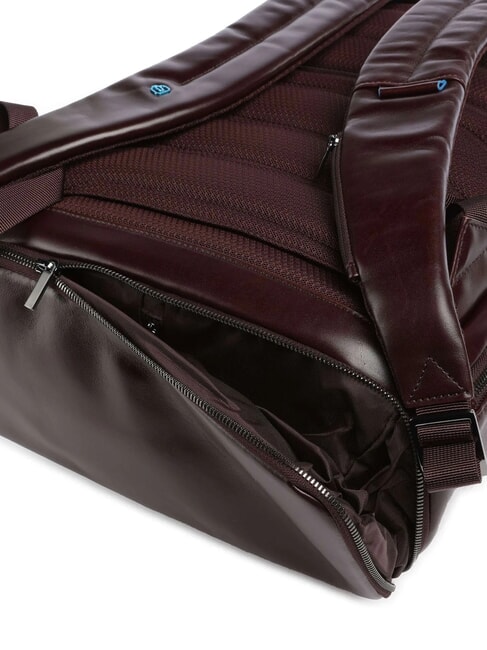 BLUE SQUARE  15,6-Zoll-Laptop-Rucksack aus Leder MAHAGONI - PC-Rucks&auml;cke