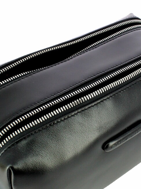 BLUE SQUARE  Kosmetiketui aus Leder Schwarz - Beauty-Case