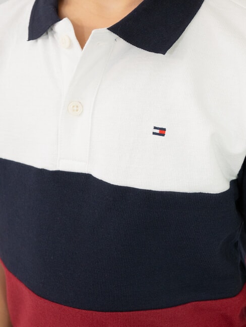 TH KIDS Kurzarm-Poloshirt f&uuml;r Kinder rot / wei&szlig; / blau - Kinder-T-Shirt