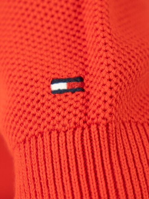 TH KIDS Baumwollpullover f&uuml;r Kinder mit Rundhalsausschnitt tiefrot - Kinderpullover