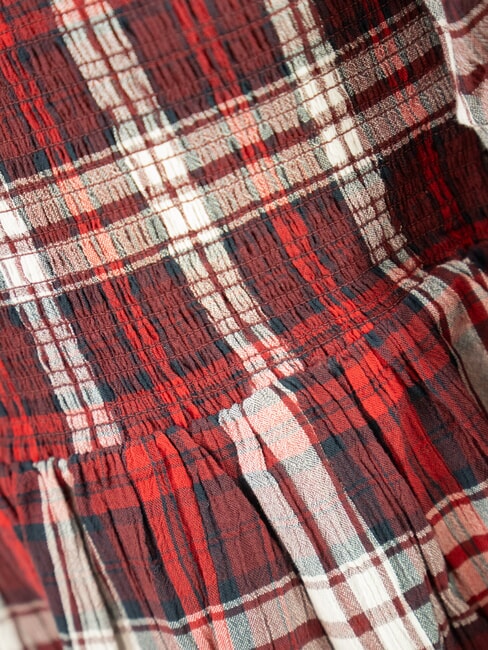 TH KIDS Lang&auml;rmeliges kariertes Kleid f&uuml;r M&auml;dchen Mehrfachpr&uuml;fung - Kleider f&uuml;r kleine M&auml;dchen