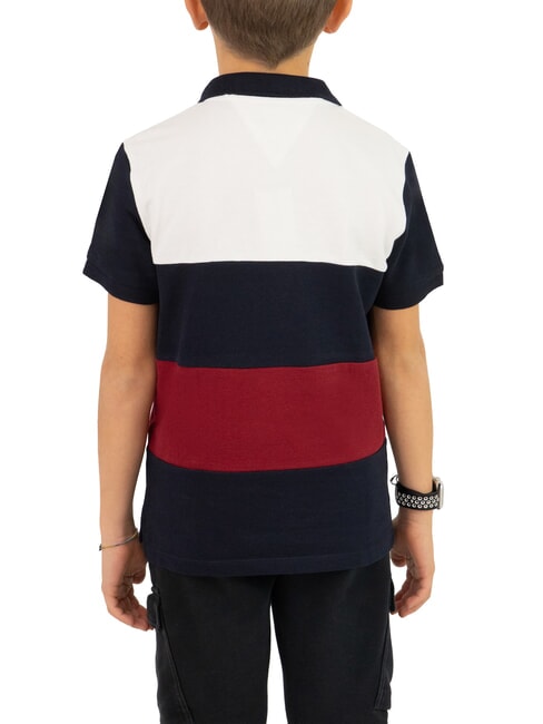 TH KIDS Kurzarm-Poloshirt f&uuml;r Kinder rot / wei&szlig; / blau - Kinder-T-Shirt