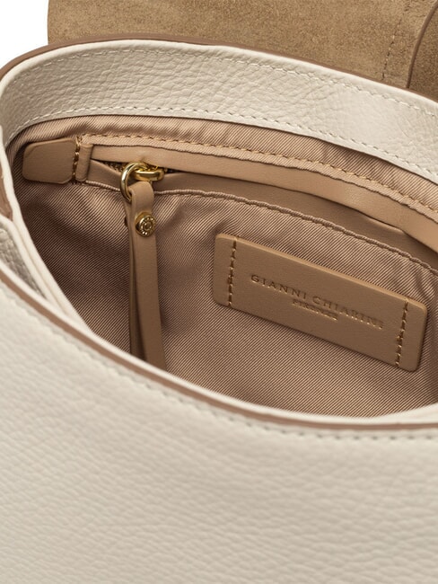 HELENA ROUND Ledertasche mit doppeltem Schultergurt MARMOR - Damentaschen