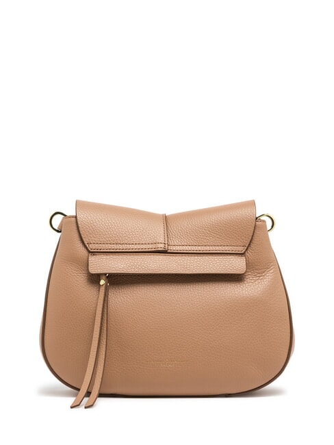 HELENA ROUND Ledertasche mit doppeltem Schultergurt Ton - Damentaschen