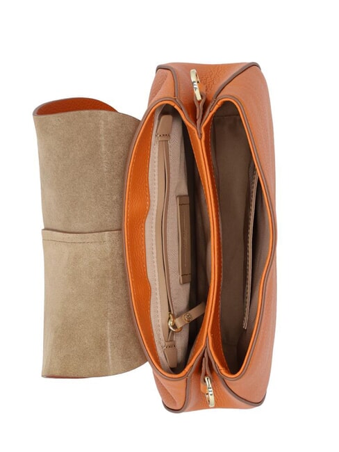 HELENA ROUND Ledertasche mit doppeltem Schultergurt w&uuml;rzen - Damentaschen