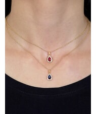 AMEN LADY Halskette mit tropfenf&ouml;rmigem Anh&auml;nger und Zirkonia - Halsketten
