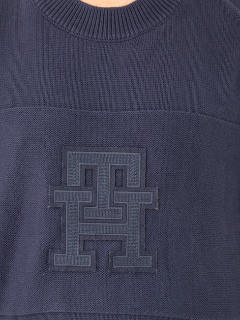 TH Baumwollpullover mit Rundhalsausschnitt und Logo W&uuml;stenhimmel/W&uuml;stenhimmel-Monogramm - Herrenpullover