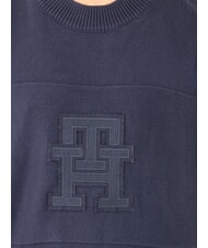 TOMMY HILFIGER TH Baumwollpullover mit Rundhalsausschnitt und Logo W&uuml;stenhimmel/W&uuml;stenhimmel-Monogramm - Herrenpullover - 3