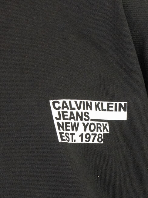 CK JEANS Sweatshirt mit Rundhalsausschnitt, gro&szlig;em Print und lockerer Passform ck schwarz - Sweatshirts Herren