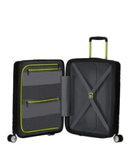 AMERICAN TOURISTER HELLO CABIN Erweiterbarer Handgep&auml;ck-Trolley Schwarz/Limette - Handgep&auml;ck - 2