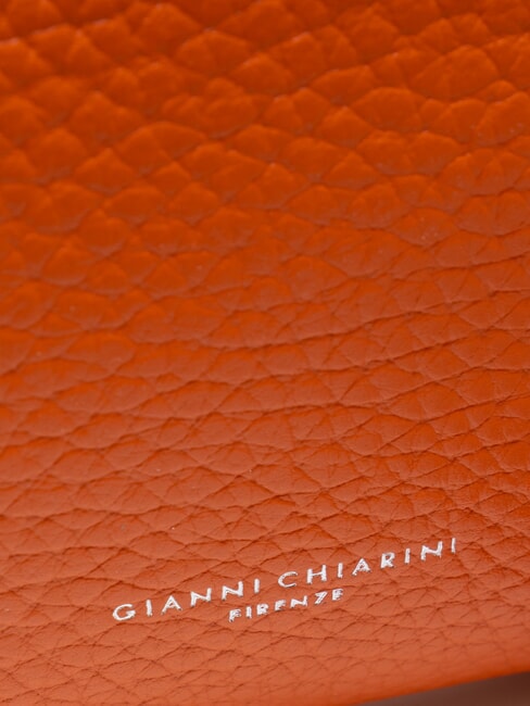 HERMY Lederclutch mit Schulterriemen Korallen-Natur - Damentaschen