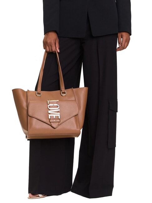 LOVEBUG Schultertasche mit Fach Kamel - Damentaschen