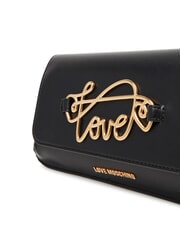 LOVE MOSCHINO SCRIPT Tasche mit Schulterriemen aus Metall Schwarz - Damentaschen - 4