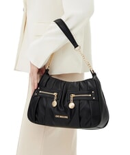 LOVE MOSCHINO BAGGY Schultertasche mit F&auml;chern Schwarz - Damentaschen - 5