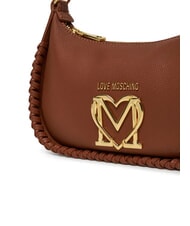 LOVE MOSCHINO BRAIDED Umh&auml;ngetasche Kamel - Damentaschen - 4