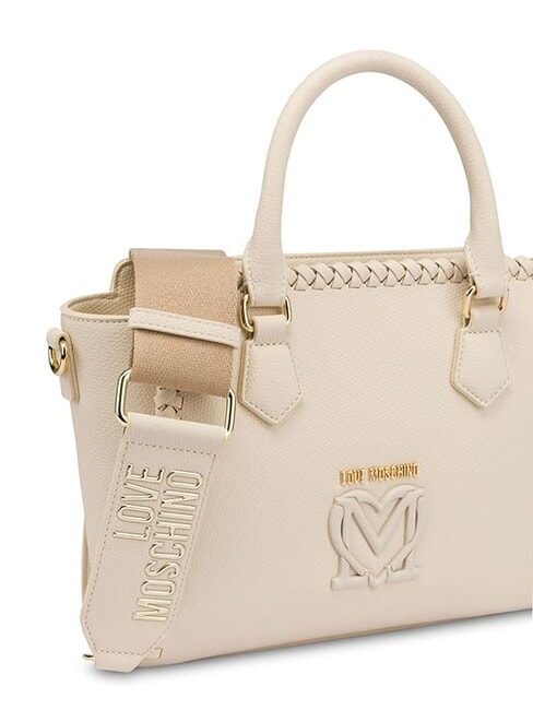 BRAIDED Handtasche mit Schulterriemen Elfenbein - Damentaschen