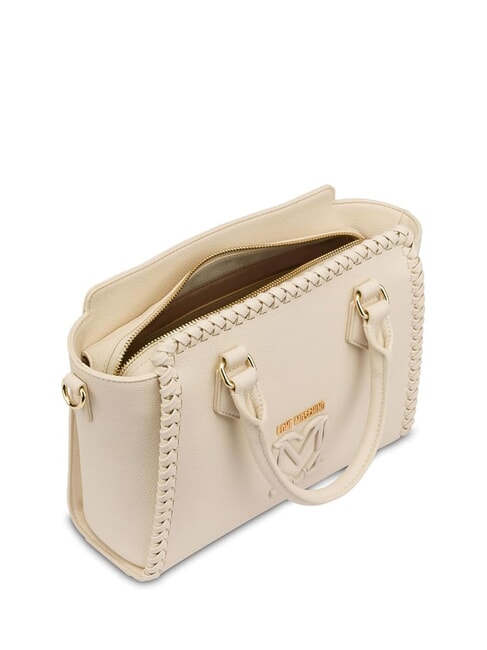 BRAIDED Handtasche mit Schulterriemen Elfenbein - Damentaschen