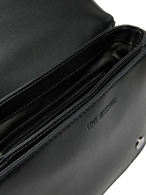 QUILTED Schultertasche, Umh&auml;ngetasche Schwarz Schwarz - Damentaschen