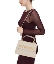 LOVE MOSCHINO BOLD LOVE Handtasche mit Schulterriemen Elfenbein - Damentaschen - 5
