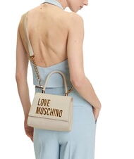 LOVE MOSCHINO BOLD LOVE Mini-Handtasche mit Schultergurt Elfenbein - Damentaschen - 5