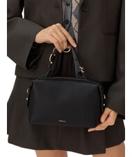 FURLA DOUBLE Ledertasche mit Schulterriemen Schwarz - Damentaschen - 5