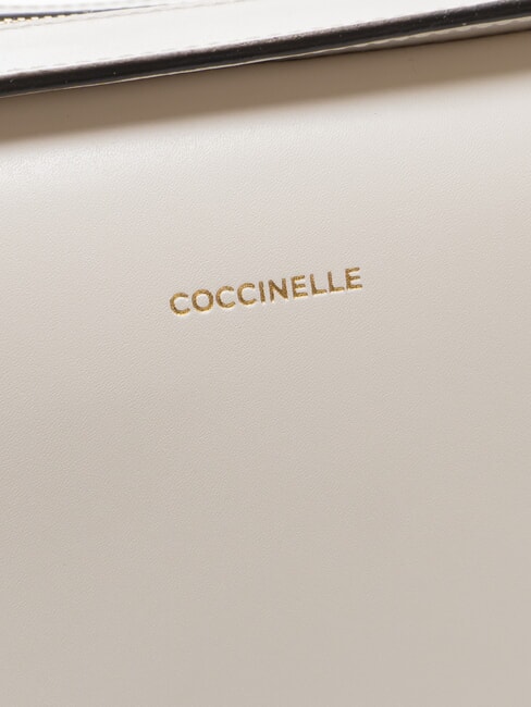 MALETA CALF Lederhandtasche mit Schulterriemen Wei&szlig; - Damentaschen